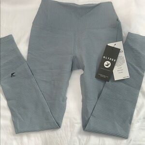 Glyder Blue Ribbed Leggings